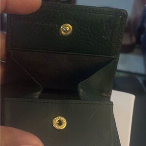 Vintage Ralph Lauren Green Leather Coin Wallet